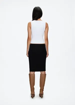 Tankair Straight Neck Sleeveless Top in white Sz S brand new tank air thumbnail 2