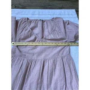 Madewell Linen Blend Lorelei Mini Dress Pale Pink Size S thumbnail 13