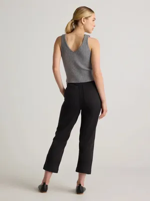 Quince Women’s Organic Stretch Cotton Twill Straight Leg Cropped Pant 10 Black thumbnail 2