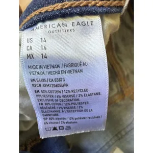 American Eagle Women Shorts 14 Blue Denim Next Level Stretch High Rise Shortie thumbnail 5