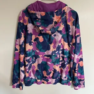 Reebok Womens Abstract‎ Camo Full Zip Hooded Windbreaker Jacket Purple S thumbnail 11