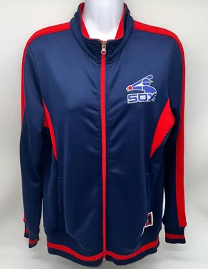 Majestic Women’s Navy and Red Chicago White Sox Logo Embroidered MLB Jacket-Sz M thumbnail 1