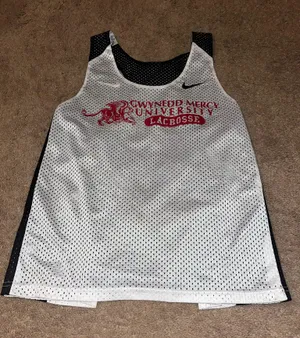 Nike Dri-Fit reversible lacrosse jersey in white and black, Gwynedd mercy university size medium thumbnail 1