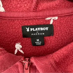Playboy by PacSun Double Zip Cabin Hoodie Red size medium thumbnail 9