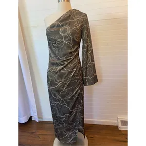 Antonio Melani x Elizabeth Damrich Monroe One Shoulder Satin Midi Dress thumbnail 3