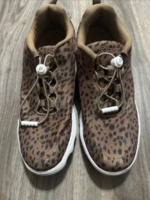 Propet Leopard Print Slip-On Athletic Shoes in Brown/Tan thumbnail 4