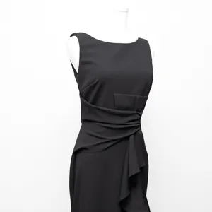 Betsy & Adam. Christine Scuba Crepe Ruffled‎ Bow Gown. thumbnail 12