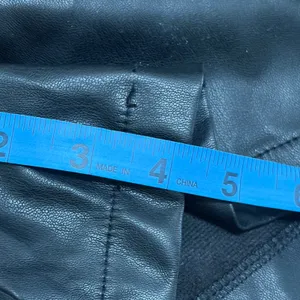 SPYM Faux Leather Skort XL Black Asymmetrical Wrap Front High Waisted Mini thumbnail 7