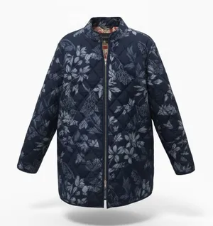 Reversible Longline Lightweight Puffer Jacket – L / XL Blue Size L thumbnail 1