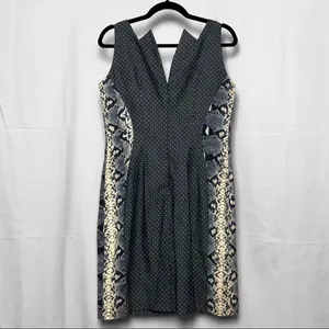 Vintage Christian Chenail Navy Polkadot Dress Size 8 thumbnail 2