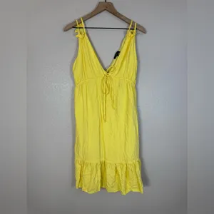 Majorelle Esther Midi Dress in Canary Yellow size Small $215 thumbnail 4