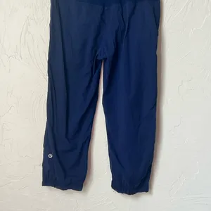 Lululemon navy dance studio crops size 2 thumbnail 6