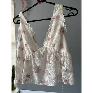 ROMWE White Floral Lace Corset Tank Top Size Medium thumbnail 2