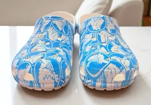 Crocs Classic Clog Venetian Blue Graphic Print Men 8 Women 10 thumbnail 1