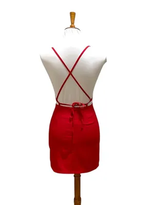 Superdown Bodycon Mini Dress Red Size XS Minimalist Summer Party Wedding Event thumbnail 12
