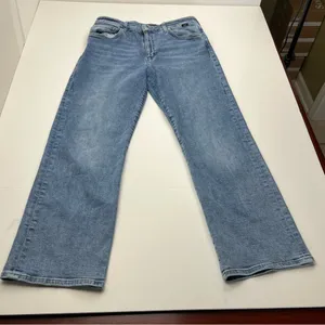 Mavi Barcelona High Rise Wide Leg Womens Size 31 Blue Denim Jean‎ *TINY FLAW thumbnail 1