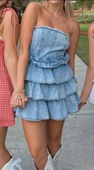 Forever 21 Jean Dress thumbnail 1