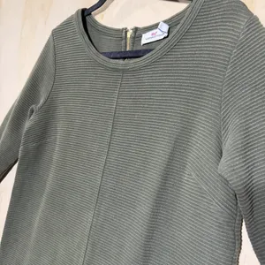 Vineyard Vines‎ Dark Sage Ottoman Shift Sheath Dress Crewneck 3/4 Sleeves thumbnail 2