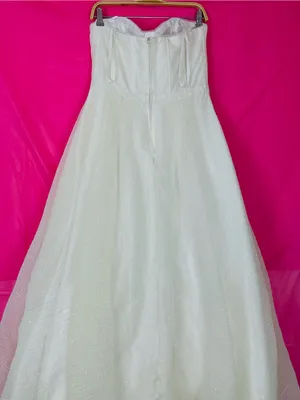 Gianni Bini Sparkling White Strapless Sweetheart A-Line Dress thumbnail 8