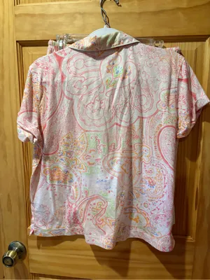 Lauren by Ralph Lauren Pink Paisley Pajama Set women’s size M thumbnail 2