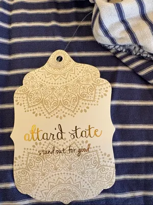 NWT M Altar'd State blue & White Striped Tank sleeveless and flowy dress or top thumbnail 6
