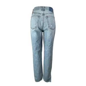 Abercrombie & Fitch The 90s Straight Ultra High Rise Blue Denim Jeans Size 28 thumbnail 3