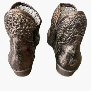Circle G By Corral Booties Sz 10 Copper Cut Out Women’s Western Leather thumbnail 3