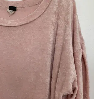 Free People Pink Velvet top M thumbnail 6