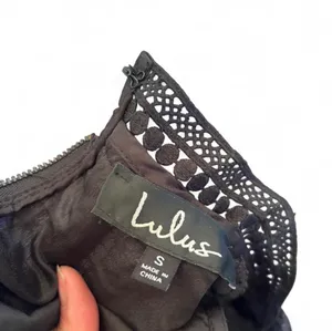 Lulus Kiss and Spell Black Crochet Lace Peplum Dress Size M thumbnail 4