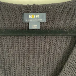 Maeve Anthropologie V neck knit sweater‎ size women's large thumbnail 2