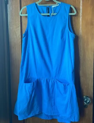 Reserved A-Line Drop Waist Dress with Pockets thumbnail 1