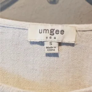 Umgee Boho Crochet Sleeve Top - Cream thumbnail 4