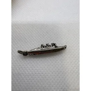 Vintage Sterling Silver Queen Mary Ocean Liner Ship Charm 3.27g Nautical Souv thumbnail 6