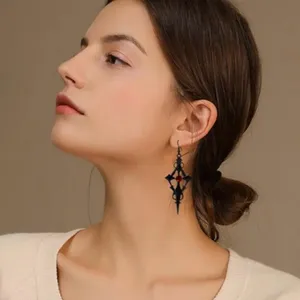 Retro Style Gothic Black Cross Earrings Funky Vintage Style Faux Fashion Jewelr thumbnail 16