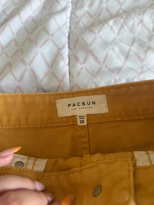 Pacsun Yellow Mini Denim Skirt thumbnail 2