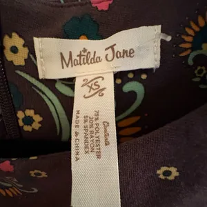 Matilda Jane Floral Fit & Flare Dress XS Brown Retro Print thumbnail 13