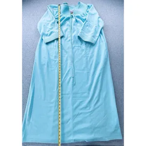 Vintage‎ Evelyn Pearson Womens Blue Teal Robe 70s Loungewear Nightgown Housecoat thumbnail 7