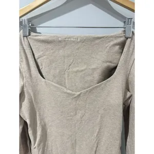 Abercrombie & Fitch Women's Long Sleeved Body Suit Beige Sz M R‎ thumbnail 5