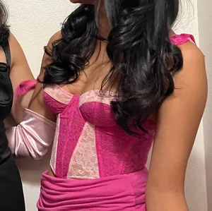 Corset Crop Top Pink Size 2 thumbnail 1