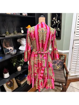 The Roots Pink Tiger Stripe Dress – Tagged XS, Fits Up to Small thumbnail 9