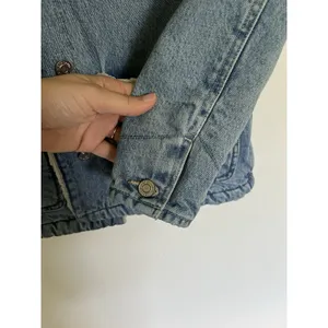 GAP Patch Pocket Sherpa Denim Jacket Chore Coat Barn Style Xs Petite Oversized thumbnail 5