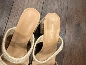 MADDEN GIRL Manor Block Heel Rafia Slides Size 9 - C73-003 thumbnail 2
