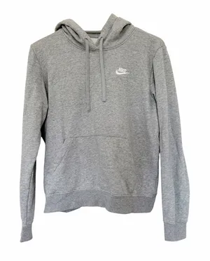 Nike Sportswear Gray Club Fleece Pullover Hoodie Sz M thumbnail 1