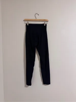 NWOT Aerie Black High-Rise Ribbed Leggings thumbnail 3