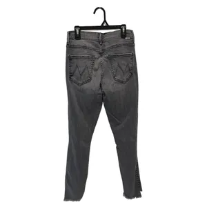 MOTHER The Zip Stunner Two Step Fray Jeans Womens 27 Grey Edgy Skinny High Rise thumbnail 5
