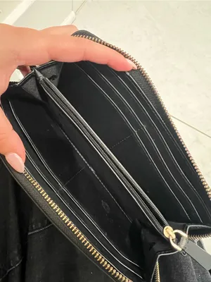 Kate Spade Black Pebbled Leather Zip Wallet thumbnail 6