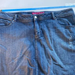 Y2k Denim‎ Distressed skirt size 14 thumbnail 6