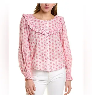 Goldie Blouse Love Shack Fancy rose thumbnail 2