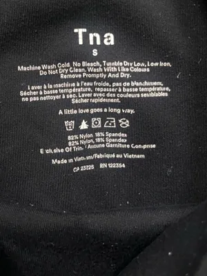 Aritzia Tna Black Active Spandex Bike Shorts Workout Yoga Pilates Running Size S thumbnail 4