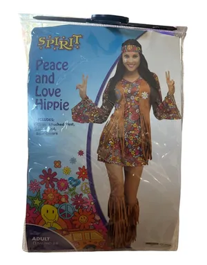 Spirit Halloween Peace and Love Hippie Adult Costume thumbnail 1